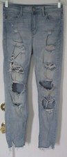 Cello Jeans Distressed Destroyed Raw Hem Slim Straight Leg Low Rise Juniors 3