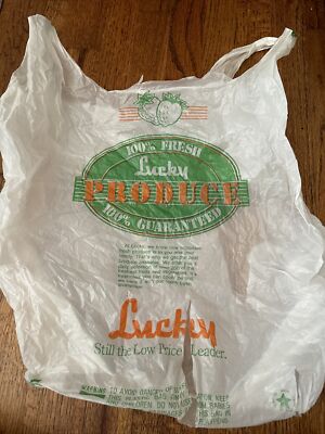 ‘85-86 LUCKY STORES ショッピングバッグ ヴィンテージ Vintage Lucky Produce Bag Grocery Store (SEE PHOTOS, BAG IS TORN