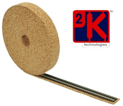 2K Cork Roll Model Railway Track Bed 10m Long x 30mm Wide x 2mm Thick TT Gauge