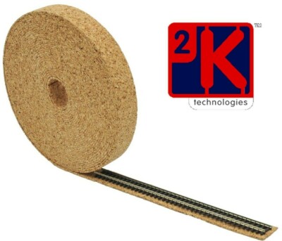 Cork Model Railway Track Bed Roll 0 Gauge 10m Long x 65mm Wide x 3mm Thick -T48P