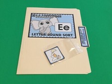 Ellington Elephant - Letter Ee - DIY File Folder game - Printed / Uncut
