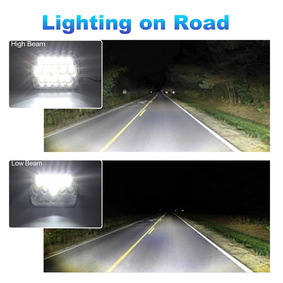 2PCS For Sterling Commercial Truck LT9500 7x6" LED Headlights Sealed Hi-Lo Beam Foto 4 de 4