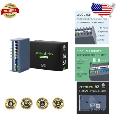 Z-Wave Long Range Relay 800LR - 2 Independent Outputs for Smart Home ...