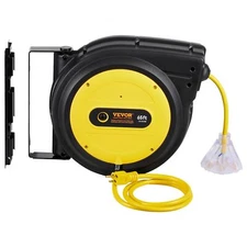 Retractable Extension Cord Reel Power Cord Reel 65FT 12AWG/3C SJTOW