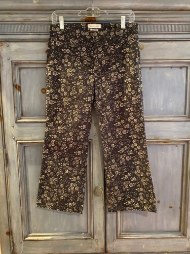 Isabel Marant Etoile black flower print cropped pants size 36 - Picture 1 of 6