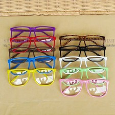 Large Nerdy Glasses Clear Lens Big Square Frame Party Nerdy Geek Man Lady Trendy
