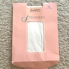 Vintage Fredericks of Hollywood Style 995 White 100 Nylon Stockings USA