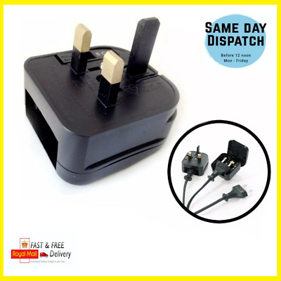 Schwarz EU UK Stecker Adapter - C9 Cloud 9 Nine & GHD & Diva Haarglätter