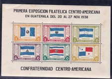 (guatemala)1938 Sc C99 s/s flag,MNH,tiny toned u739