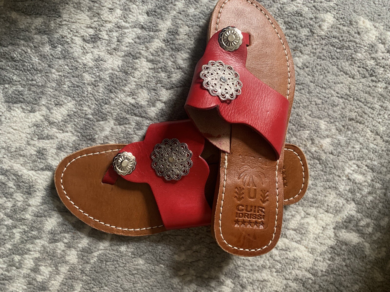 PANTOFOLA D’ORO Pantofola tradizionale marocchina rossa taglia 6 UK