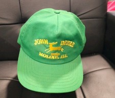 Vintage 80s 90s John Deere Snapback Hat Embroidered Made In USA K Products Cap