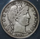 1904-O Barber Half Dollar - ANACS F15 Details - Choice Detail - Cert #7870386