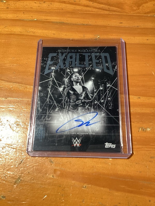 2025 Topps WWE Exalted Shinsuke Nakumura Autograph On Card Auto Black & White