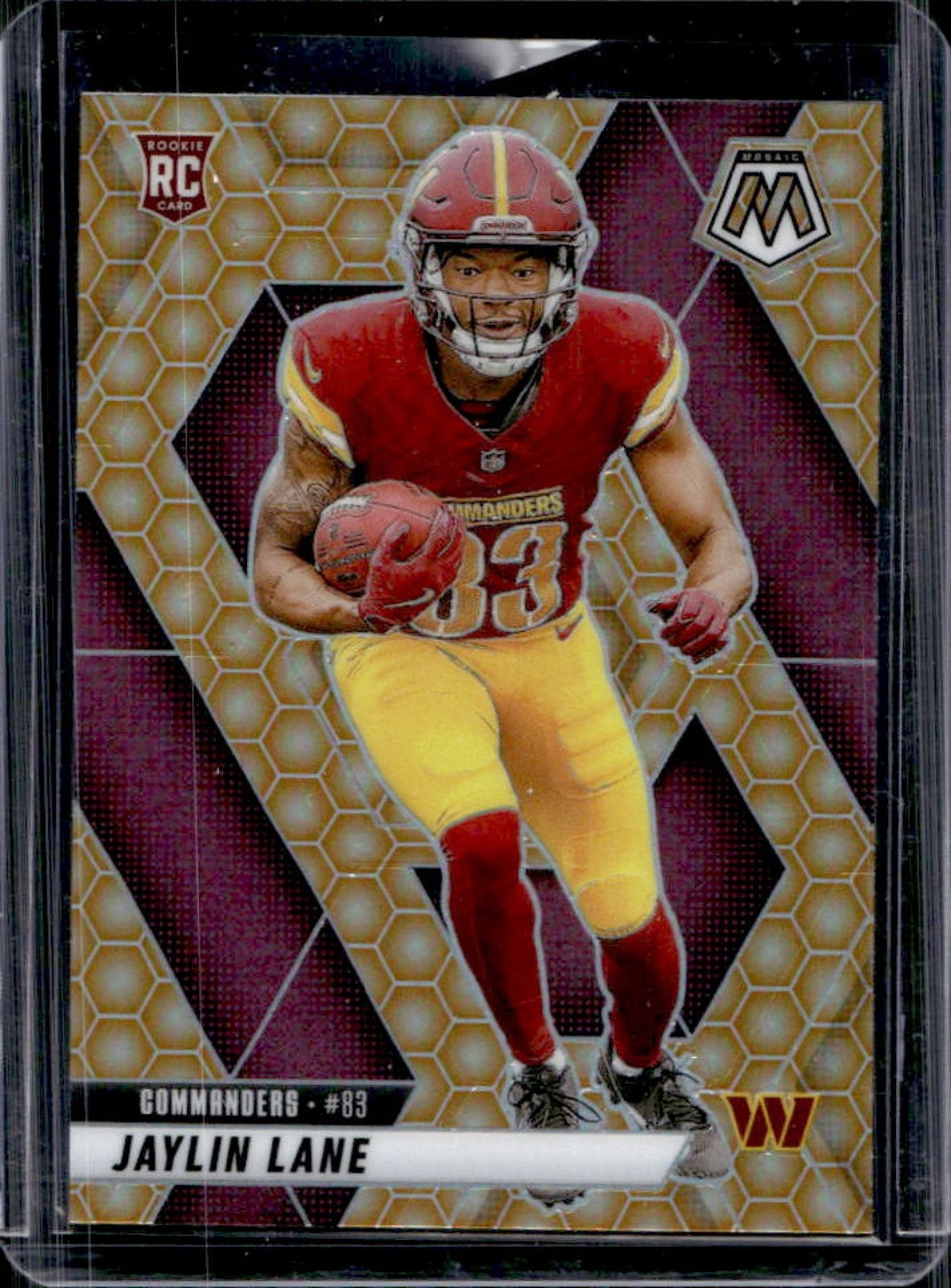 2025 Panini Mosaic Jaylin Lane Rookies SP Honeycomb Prizm RC #306 Commanders