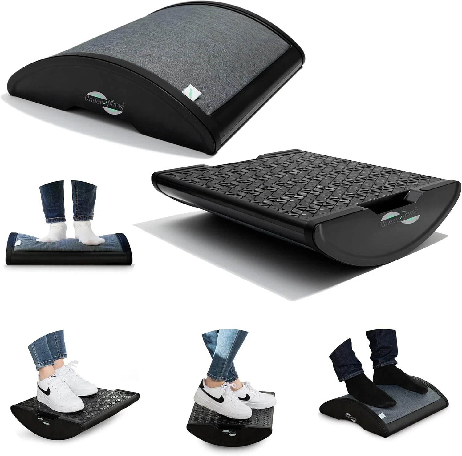 Foot Rest for Under Desk at Work - Desk Foot Rest Ergonomic Design for All-Day