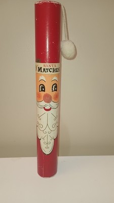 Vintage 1966 SANTA CLAUS Matches Holder Tubes Christmas by CAPRI Japan