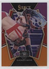 2022 Panini Select WWE Premier Level Purple & Orange Prizm Kayden Carter 18sb