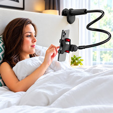 Universal Lazy Mobile Phone Gooseneck Stand Holder Flexible Bed Desk Table Clip