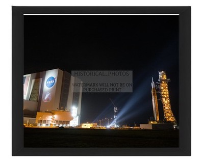 SLS ROCKET AND ORION SPACECRAFT ROLLOUT KENNEDY SPACE CENTER 2 8X10 FRAMED PHOTO