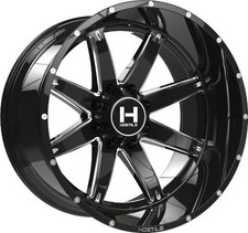 22x14 Hostile H109 Alpha Blade Cut Blk Milled Wheel 8x180 -76mm