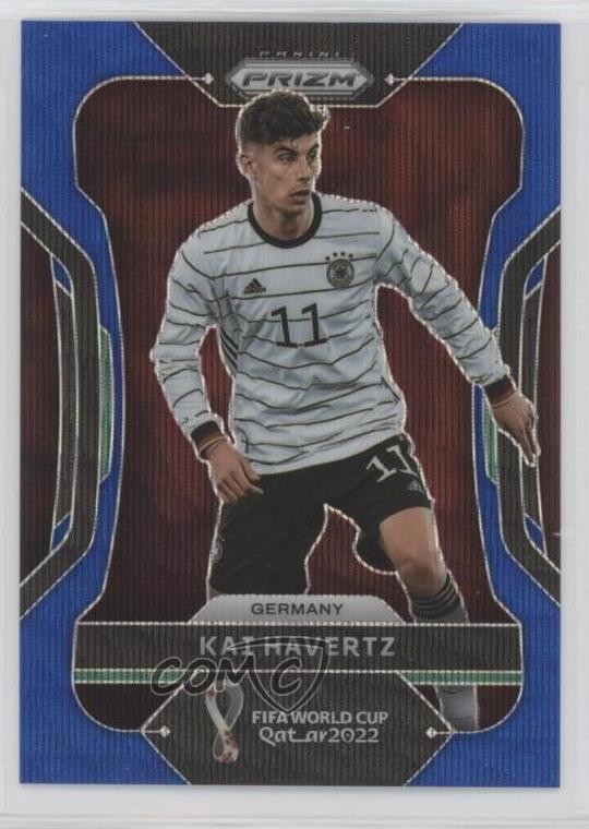 2022 Panini Prizm World Cup Qatar Blue Wave Prizm 176/199 Kai Havertz #110 n0c