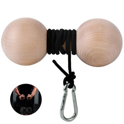 Wooden Wrist Roller and Forearm Strengthener,Grip Strength Trainer,Arm Blaste...