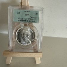 1935 CANADA SILVER DOLLAR  PCGS MS-65 OGL! US Located.