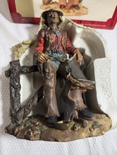 Old West Classics Cowboy Figure Statue w/ Fen...