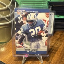 Pro Set 1990 Barry Sanders #102 Detroit Lions Rookie Base Set Football
