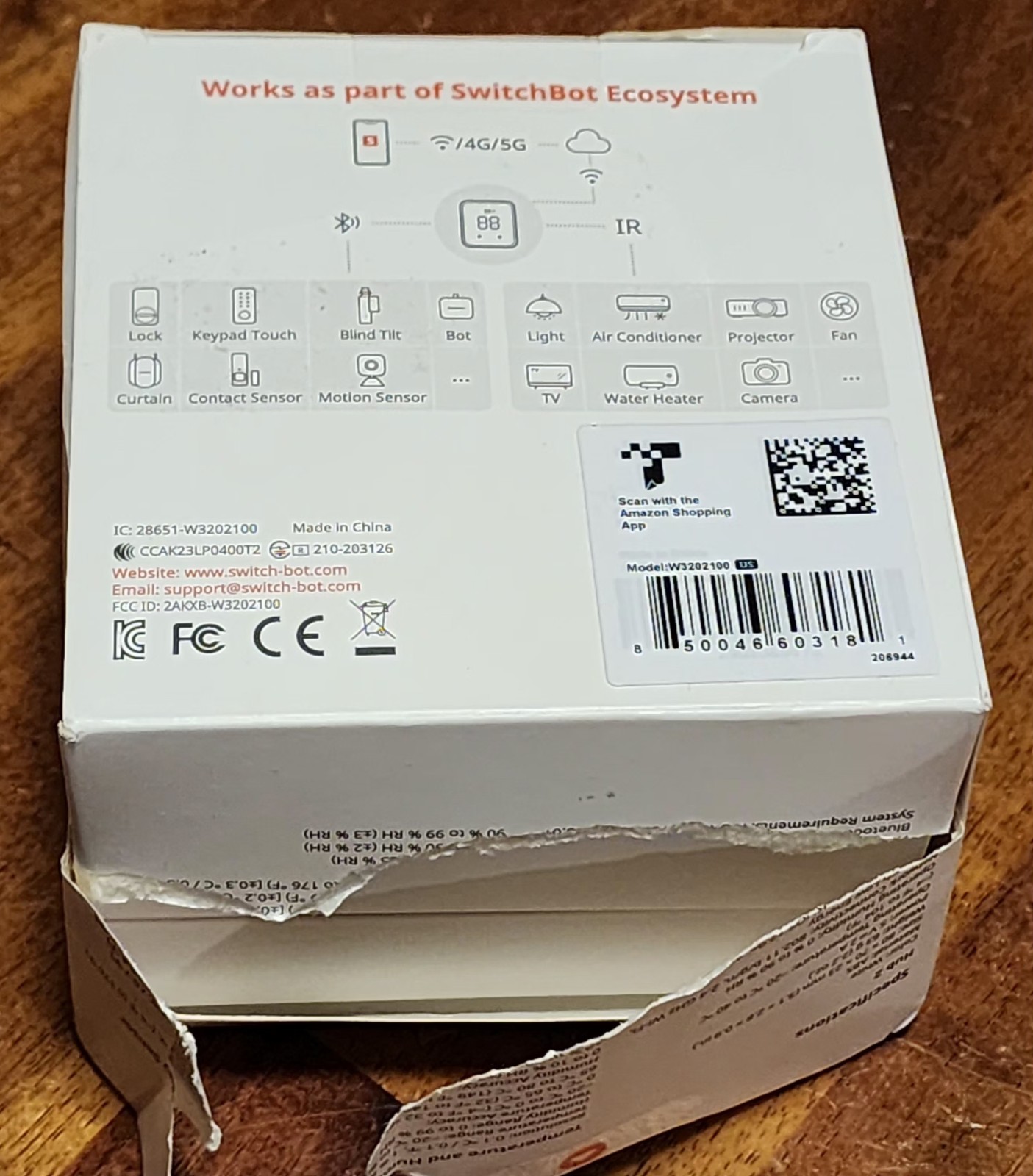 SwitchBot Hub 2 2nd Gen WiFi Thermometer Hygrometer ~ NEW With DAMAGED BOX 