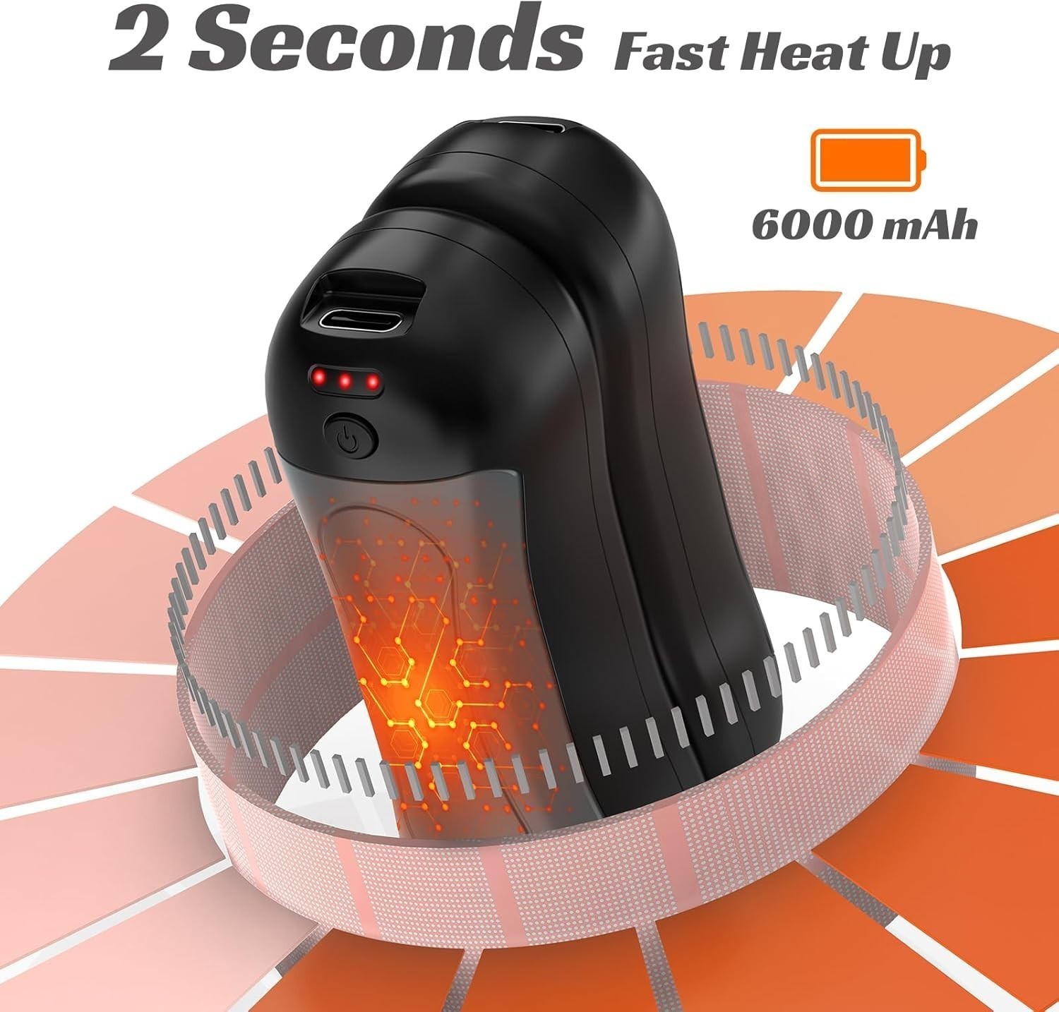 2-in-1 Magnetic Rechargeable Hand Warmer, Electric Hand Warmer For Winter Sports