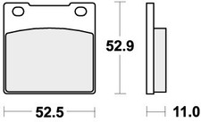 SBS Bremsbeläge vorne für Honda CM 400 A, T, TZ 1979