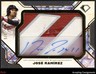 2025 Topps Diamond Icons Red Jose Ramirez GAME USED SHOE PATCH AUTO 3/5