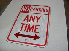  4 Used Authentic Street Sign - NO PARKING ANYTIME
