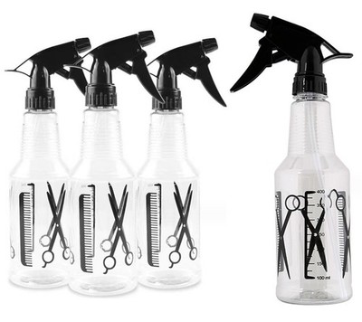 4 x Sprühflasche 500ml Friseur Garten Pflanzensprüher Wasserzerstäuber Sprayer