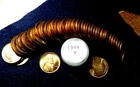 Lustrous RED Cartwheel Gem Brilliant Uncirculated 1944P Lincoln Penny Roll L1