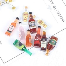 10Pcs 1:12 Dollhouse Miniature Drinks Wine Model Doll Kitchen Food Accessories