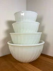Vintage Fire-King Ware Milk Glass Nesting Mixing Bowls Set of 4 | Made in USA