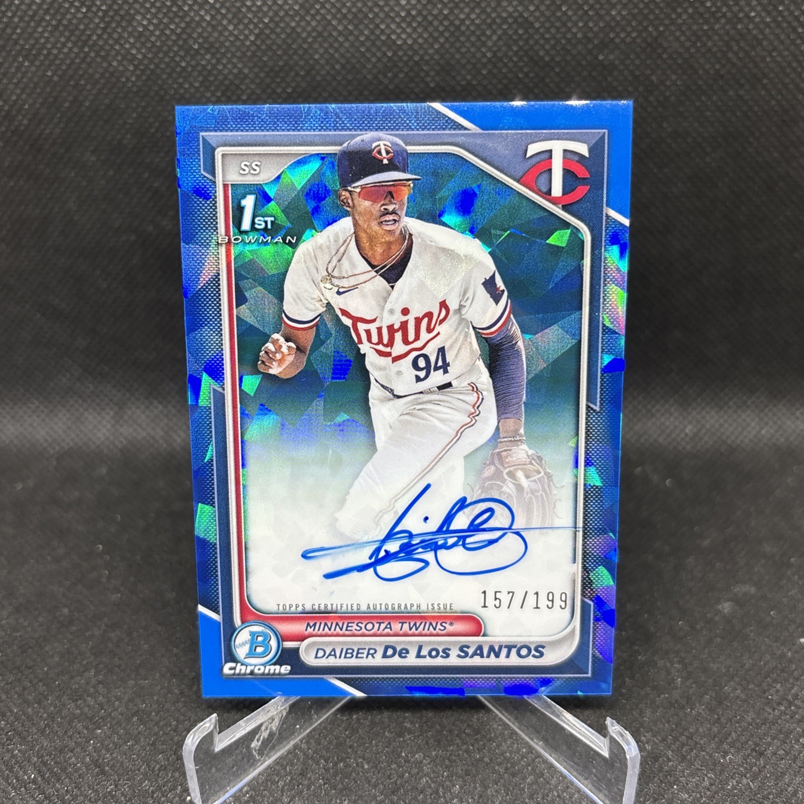 2024 Bowman Chrome Sapphire Edition Daiber De Los Santos 1st Auto /199 CSPA-DD