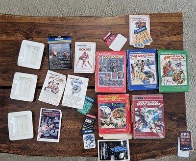 Vintage INTELLIVISION Game Lot 5 Boxes Manuals Books Dungeons & Dragons NO GAMES