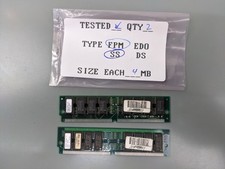 (2) Compaq 4MB FPM SIMMs, 72-pin RAM Memory S...