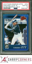 2018 DONRUSS OPTIC RATED PROSPECT BLUE PRIZM FERNANDO TATIS JR. RC #/149 PSA 10