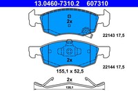 Bremsscheiben-BremsbeläGe-Kit ATE 13.0460-7310.2 Opel 16 05 280