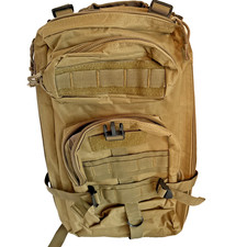 Backpack Olive Green Pull Tag Zippers 2 Large Pockets 2 Small Pockets 18 x 12