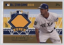 2016 Topps Update All-Star Stitches Gold 4/50 Cole Hamels #ASTIT-CH