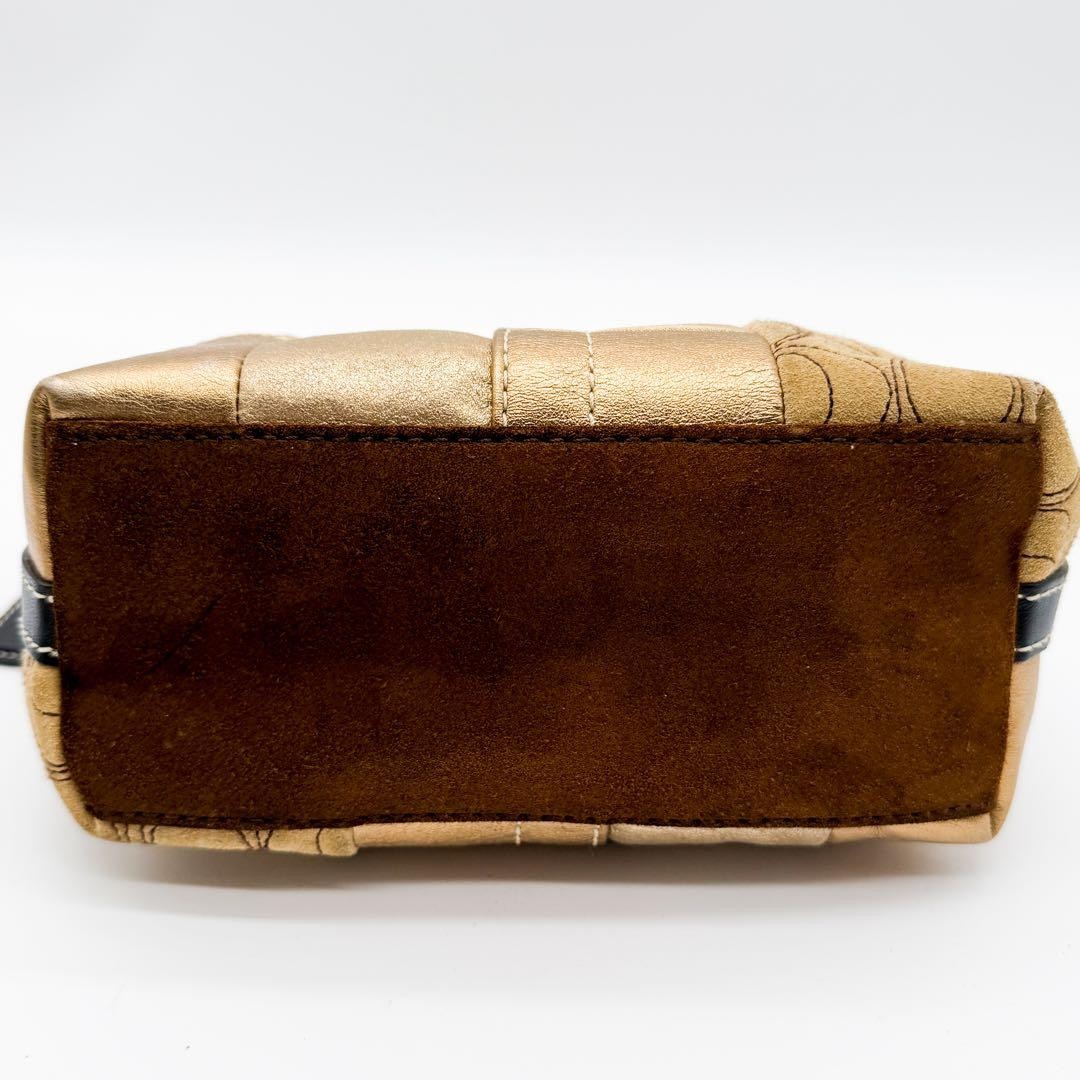 Coach Patchwork Suede Canvas Leather Accessory Po… - image 6