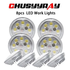 8pcs RE19082 Sealed LED Hi-Lo Beam For  Deere Tractor 4430 4450 4620 4630
