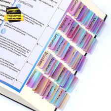 Laminated Bible Tabs for Women Men  75 Pcs Large Print for Bible Study,Rainbow St