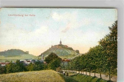 Kahla Thuringia panorama with view to Leuchtenburg