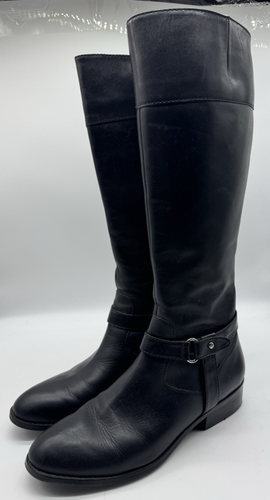 Lauren Ralph Lauren Reitstiefel groß schwarz Leder Damengröße 10M REITER